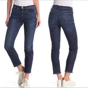 Frame Denim Le Boy Pond View Crop Ankle Frayed Jeans Sz 29 women’s